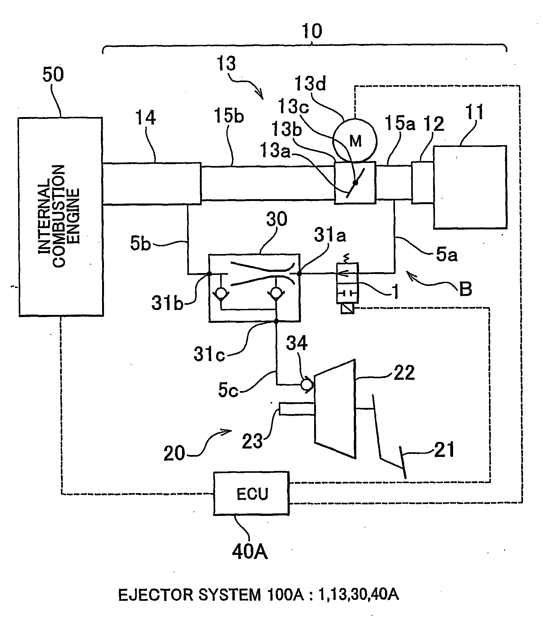 Ejector system for a vehicle and ejector system controller