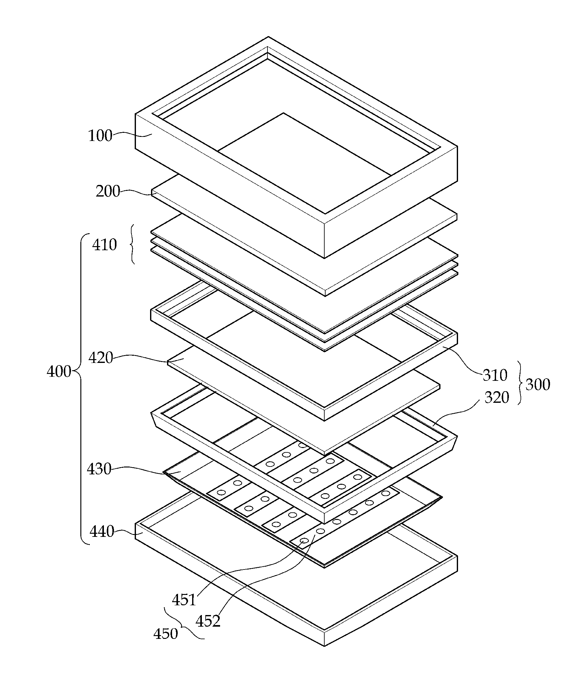 Display device having backlight assembly with transparent mold frame