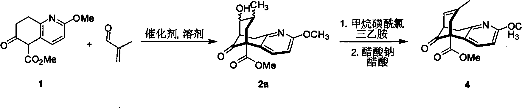 Asymmetric synthetic method of (-)-huperzine key intermediate