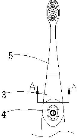 Electric toothbrush vibration structure