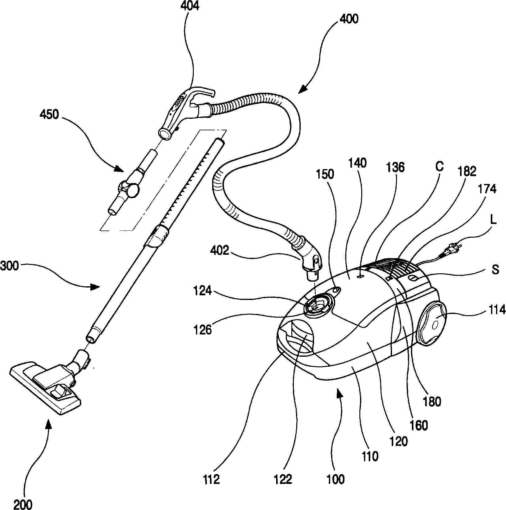 Accessory cover lid mounting structure of vacuum cleaner