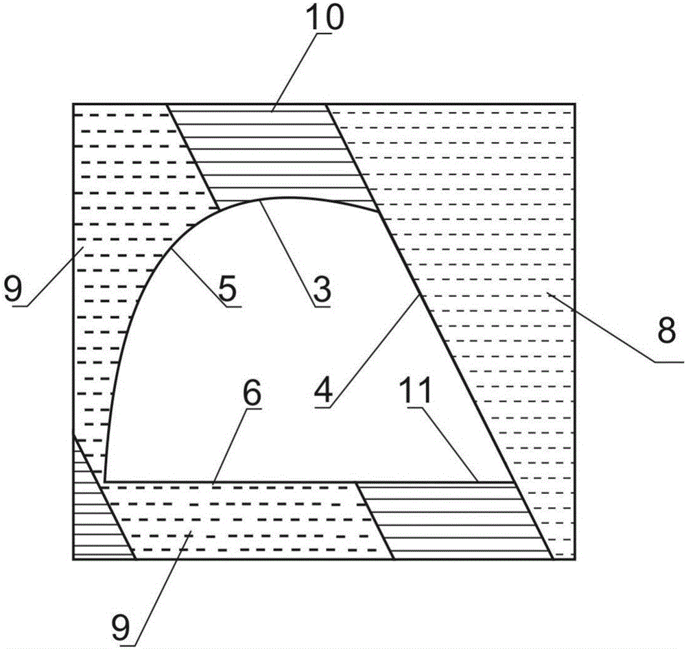 Facility and process for stably supporting steeply inclined mining roadway surrounding rock