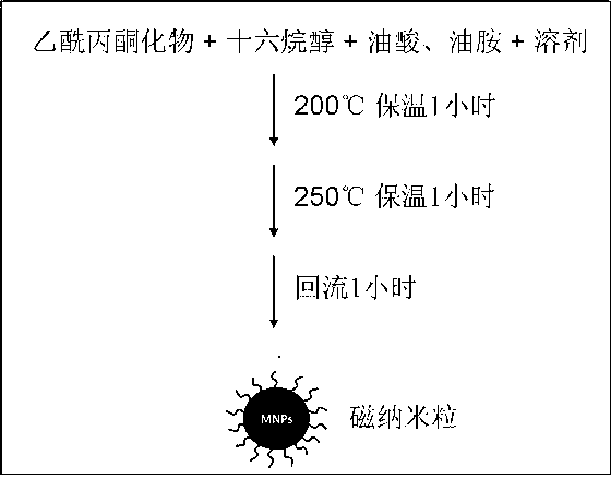 Mn element and Zn element-doped super-paramagnetic ferrite nanoparticles and preparation method thereof