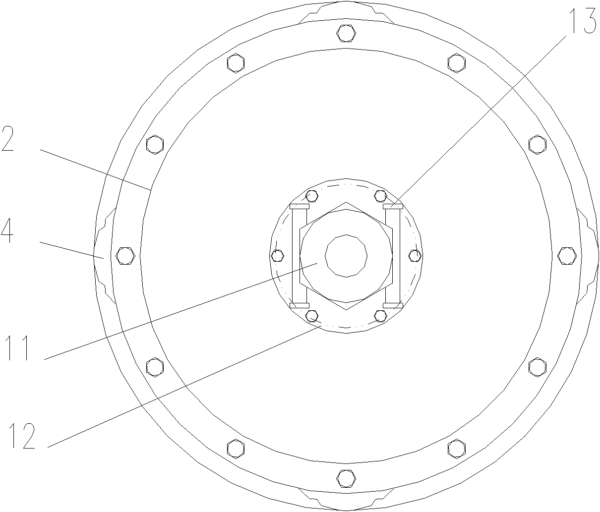 Rotation-revolution combined down-hole hammer and construction method thereof