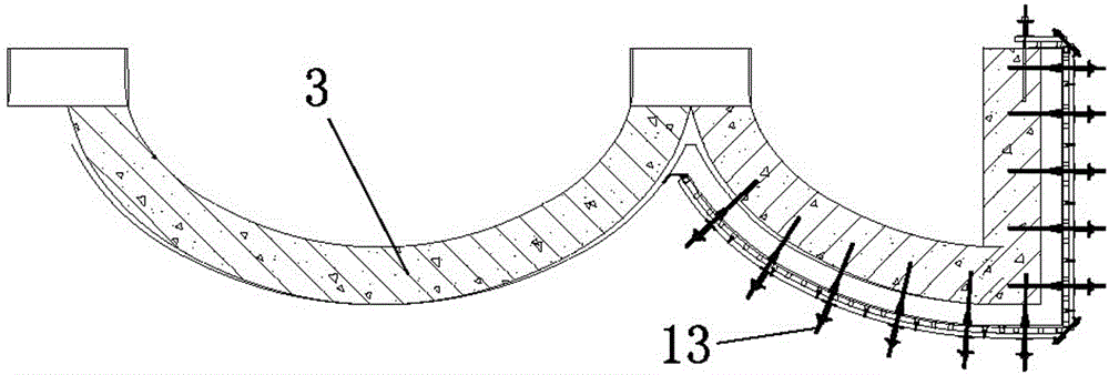 Outer decorating layer formwork for conical columns of comprehensive gym and construction method of outer decorating layer formwork