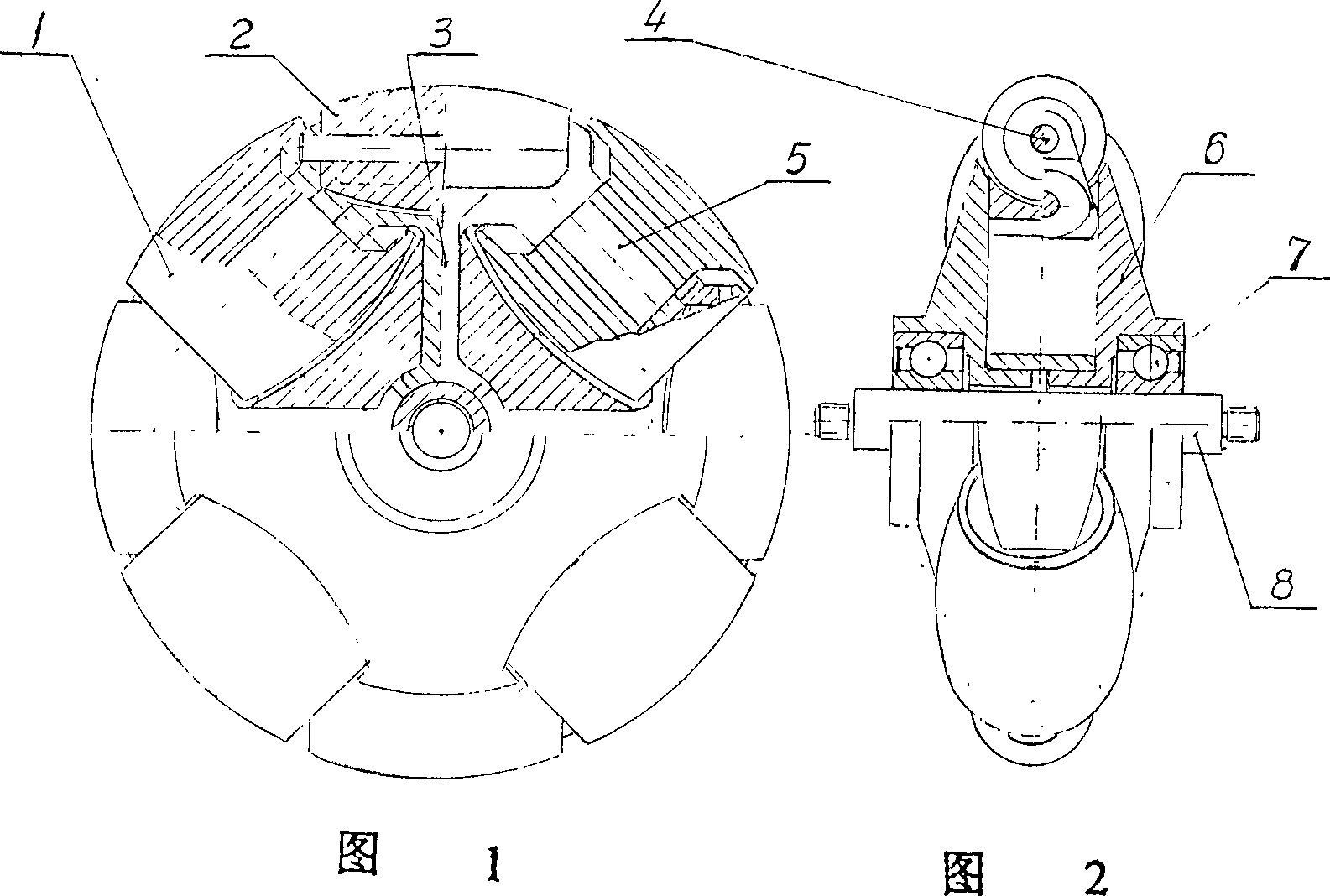 Poller type wheel of vehicle