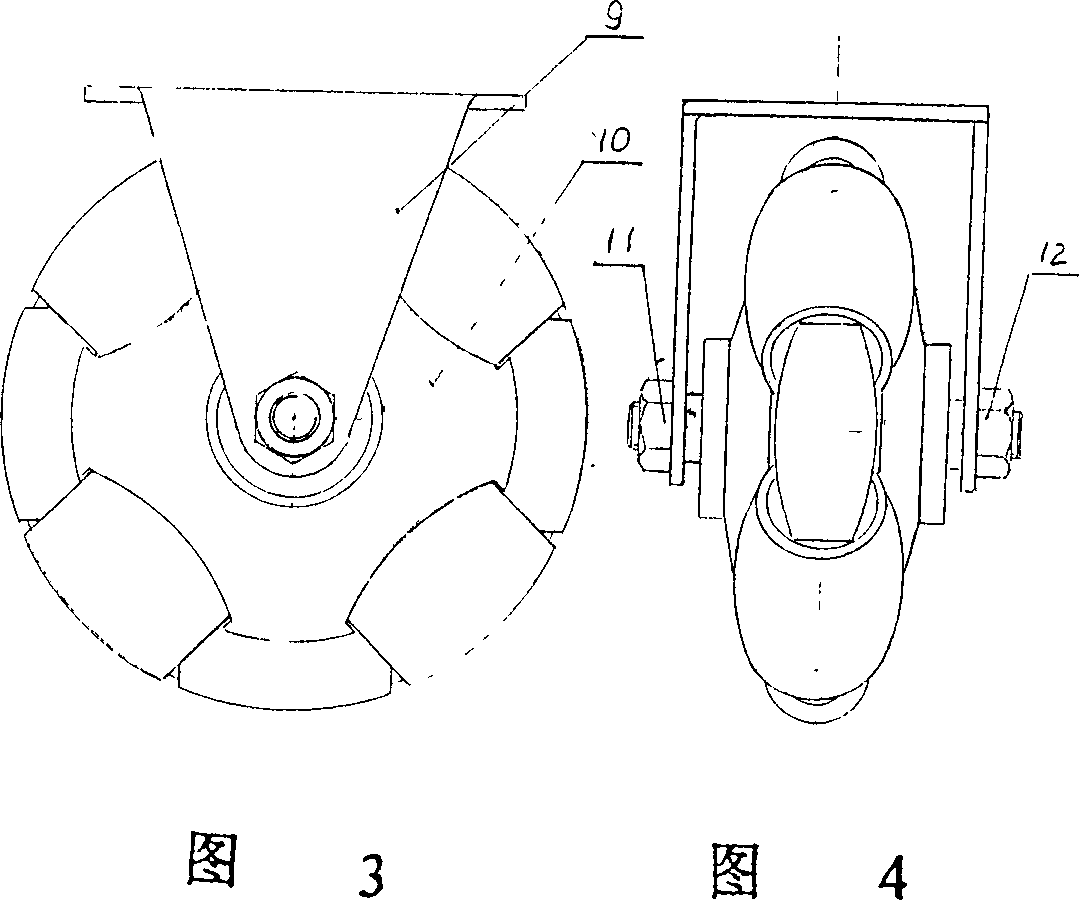 Poller type wheel of vehicle