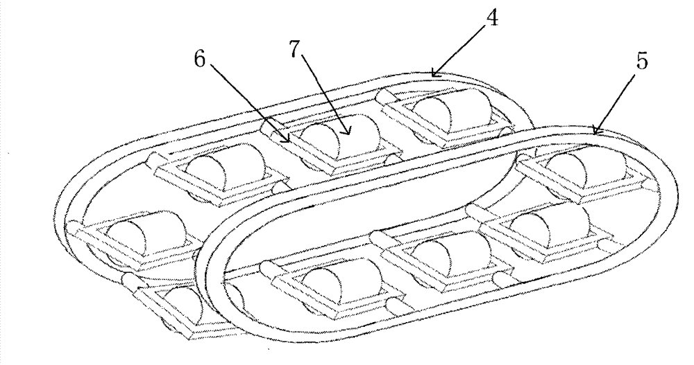 Track type omnibearing moving platform