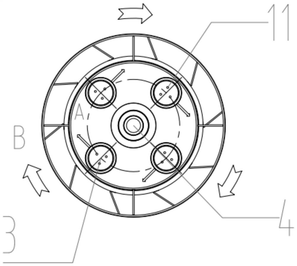 Composite combustion system with acid gas and fuel gas spray guns