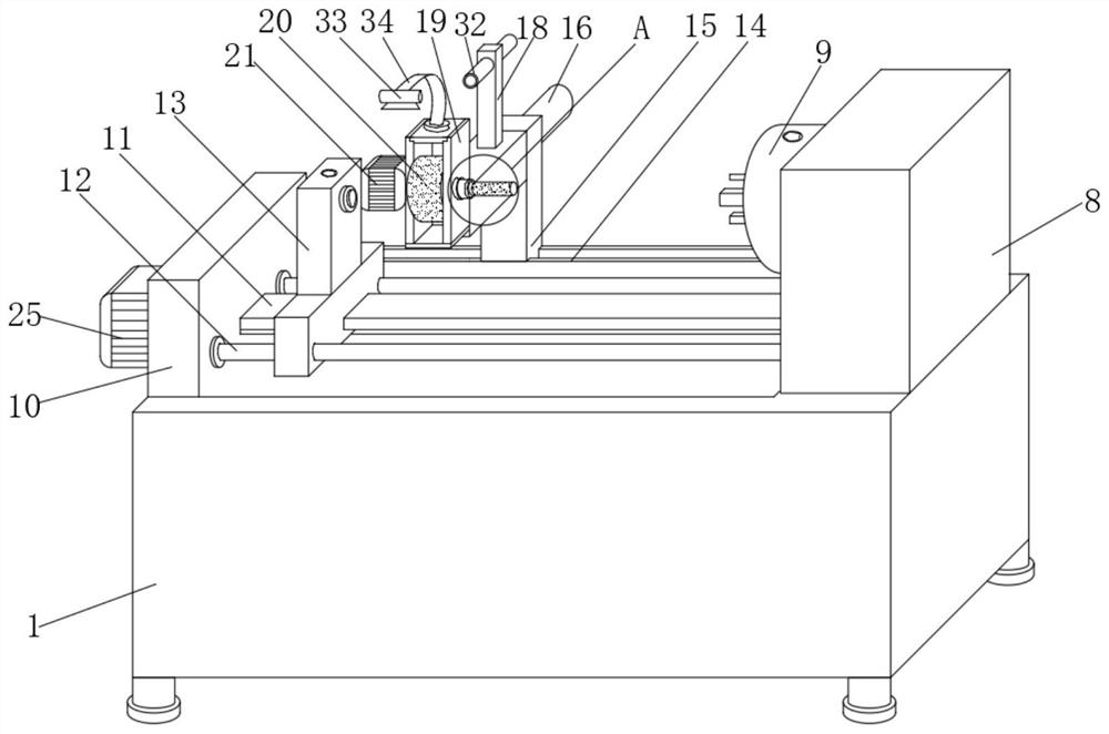 Polishing device with noise reduction function for machining