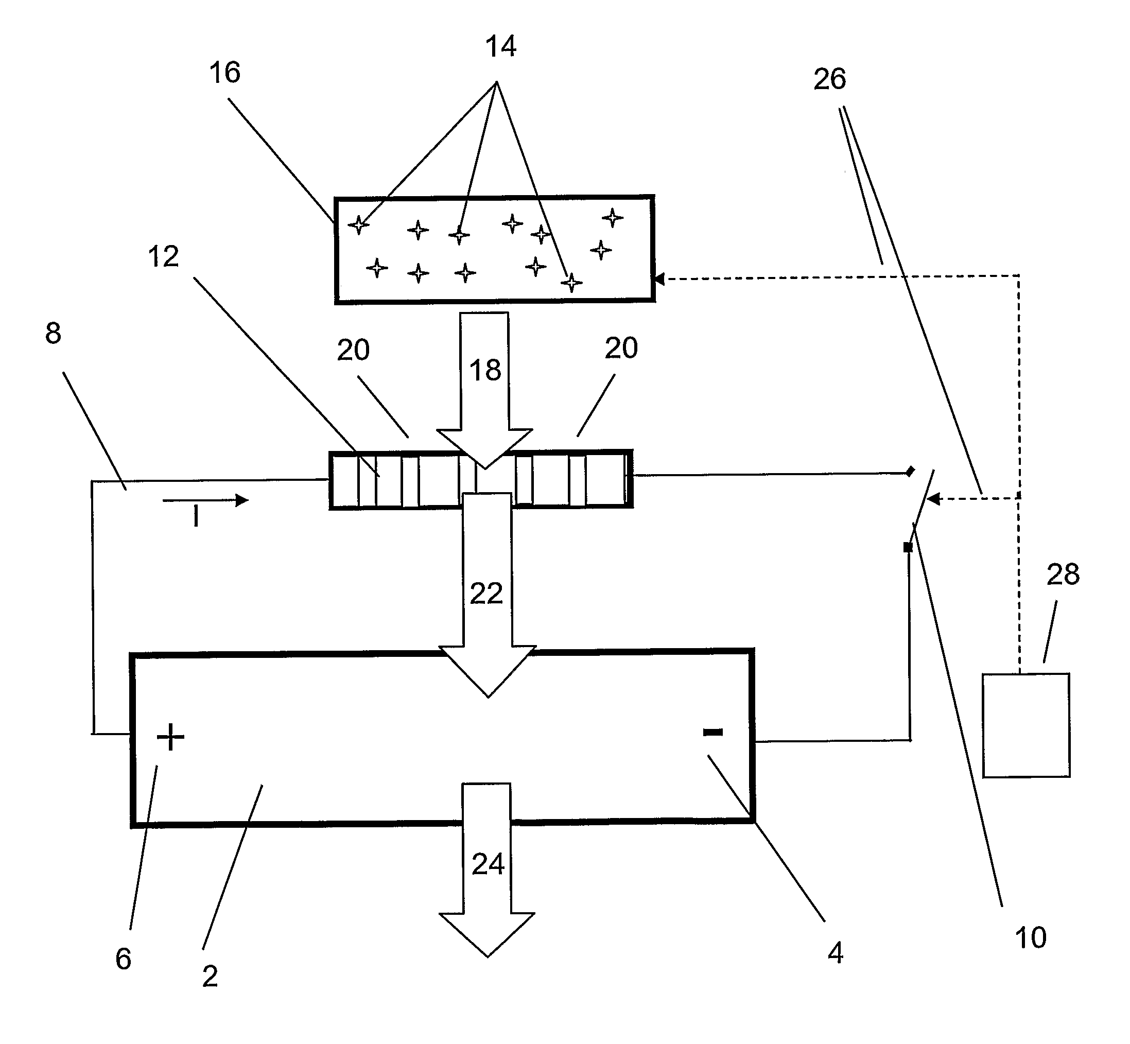 Method and arrangement for discharging an energy storage system for electrical energy