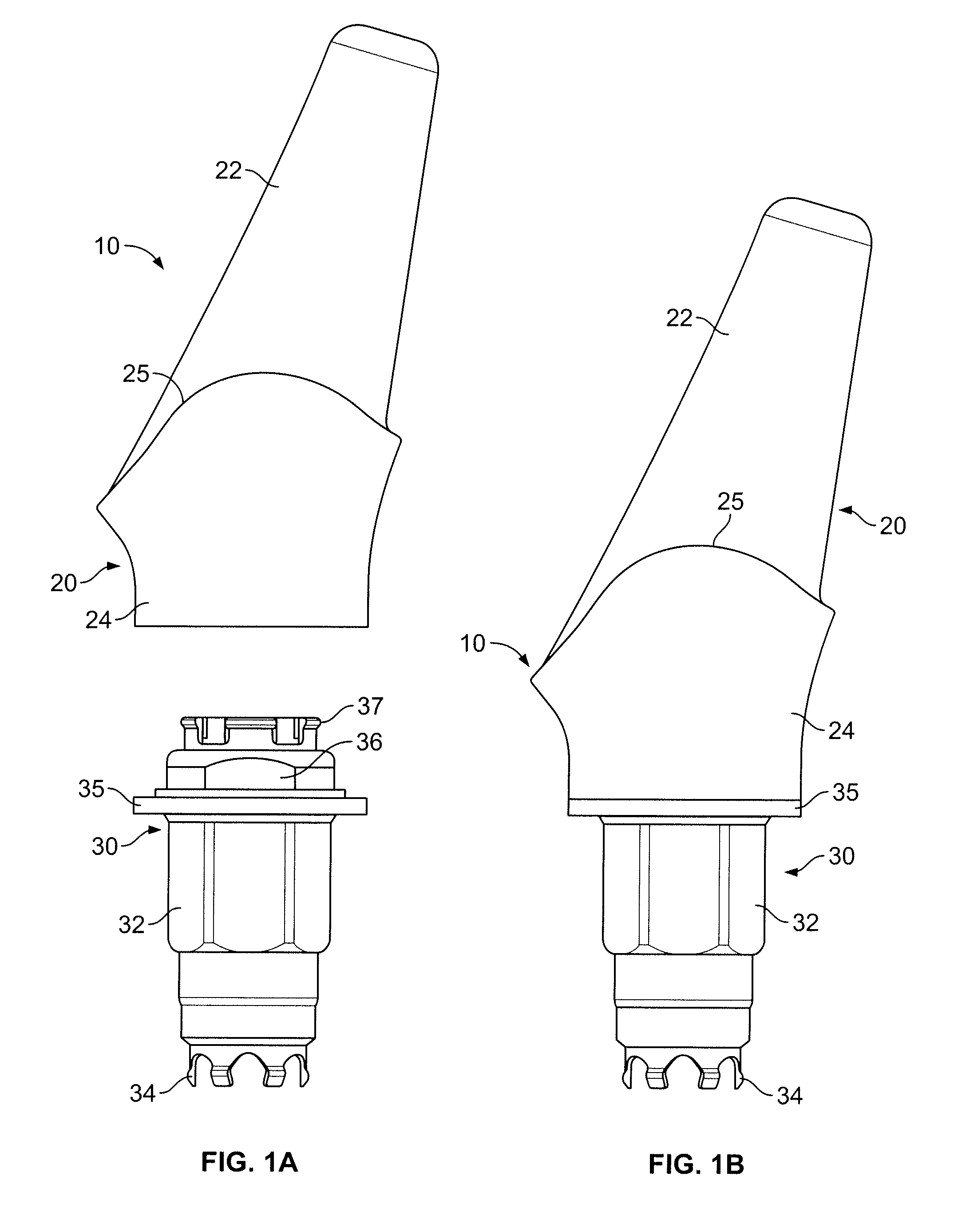 Two-piece dental abutment system