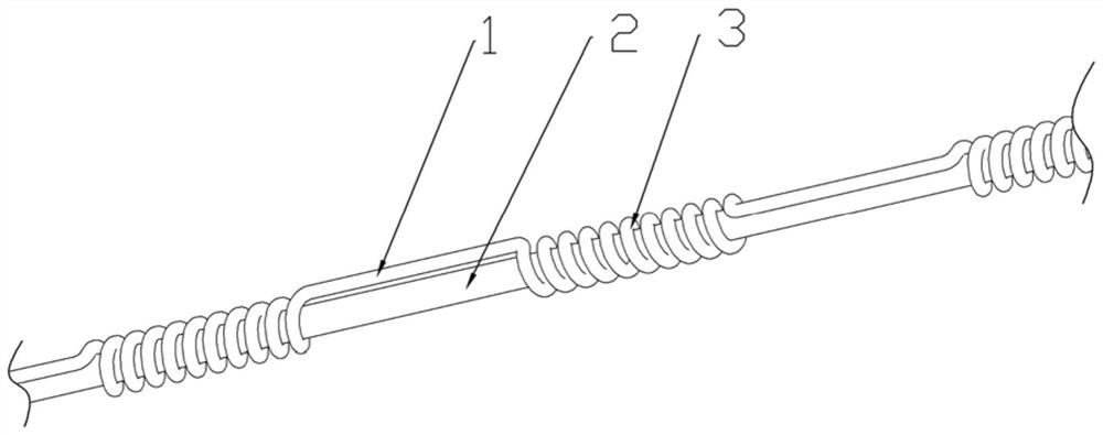 Winding grid fiber composite wire