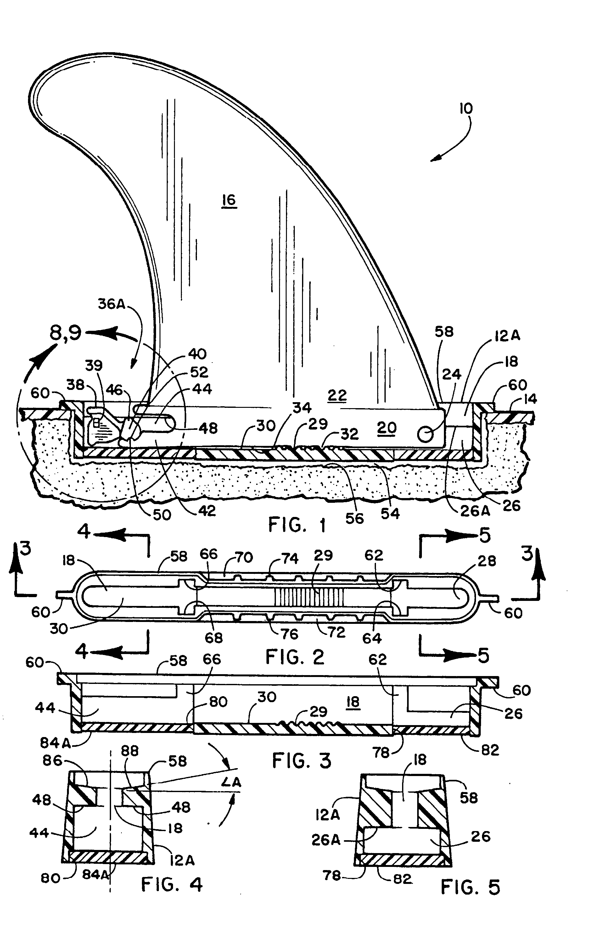 Surfboard fin mounting system