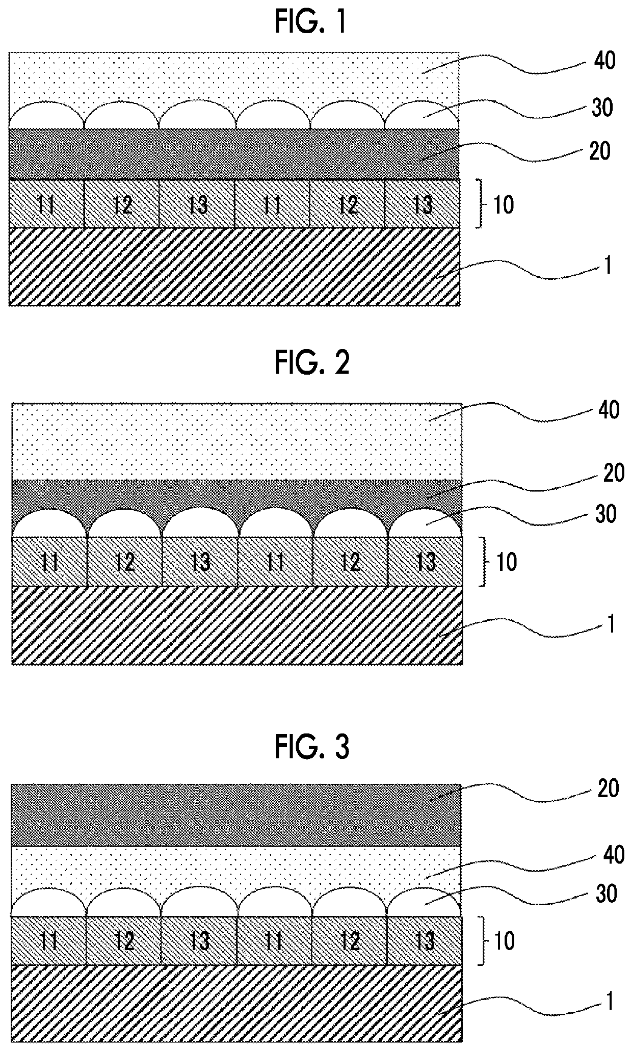 Structure, method for producing structure, composition for forming absorption layer, solid-state imaging element, and image display device