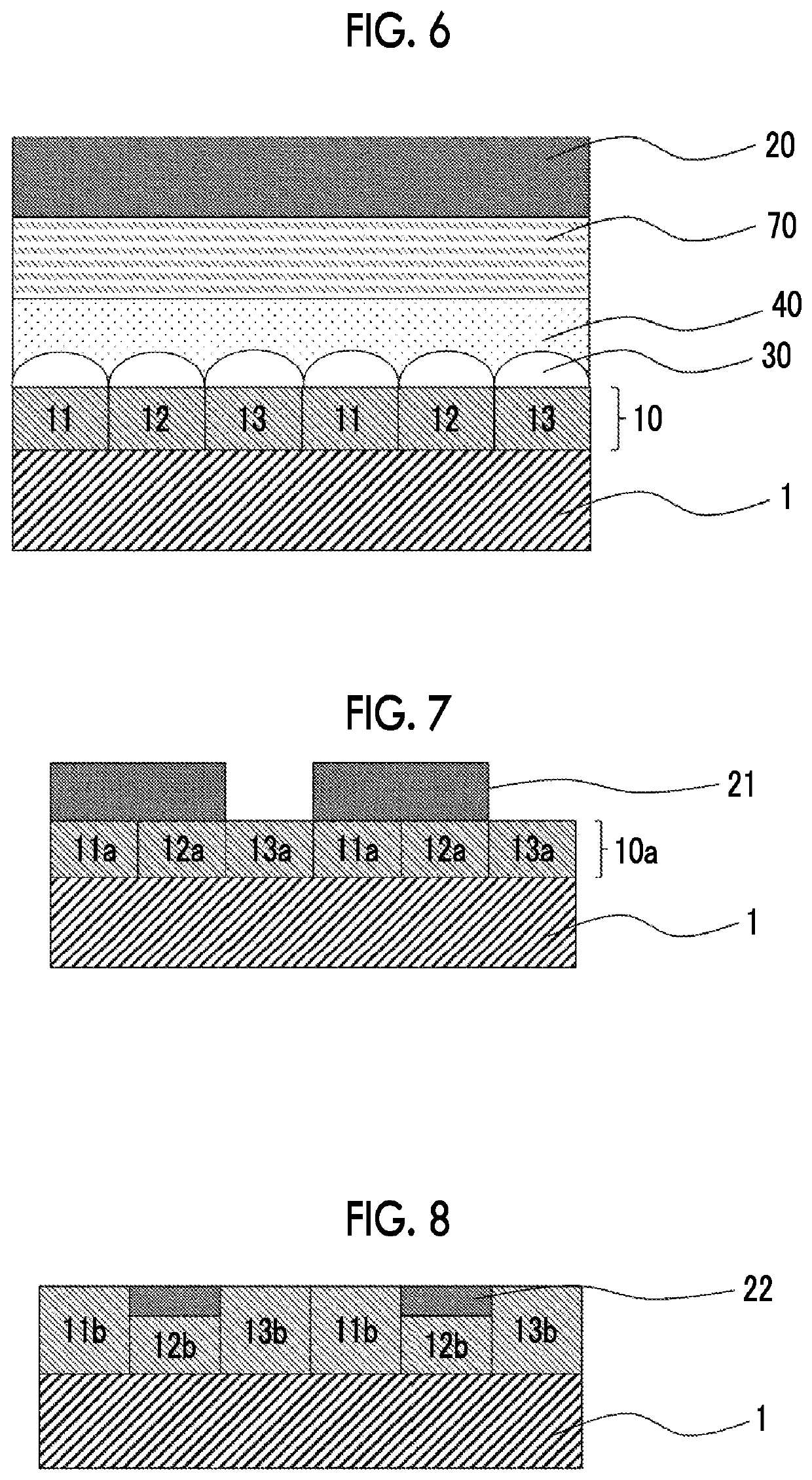 Structure, method for producing structure, composition for forming absorption layer, solid-state imaging element, and image display device