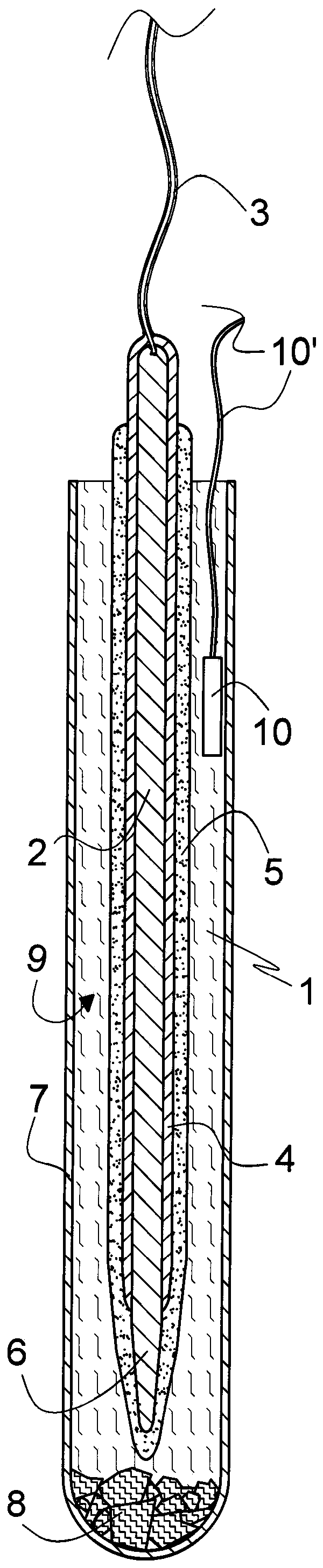 Device for insertion into nervous tissue