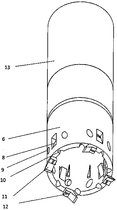 Device for detecting dielectric property of ice core while drilling in combination with polar-air core-drilling type rotary jetting drill bit