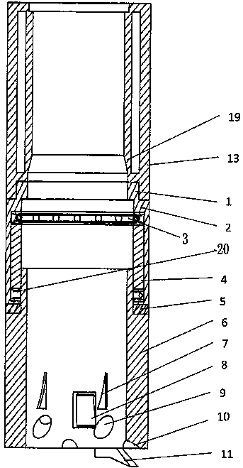 Device for detecting dielectric property of ice core while drilling in combination with polar-air core-drilling type rotary jetting drill bit