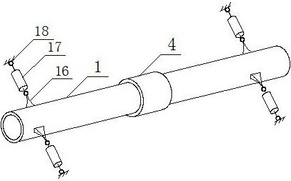 Large-diameter long-distance thermal insulation composite pipeline structure and its construction method