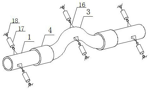 Large-diameter long-distance thermal insulation composite pipeline structure and its construction method