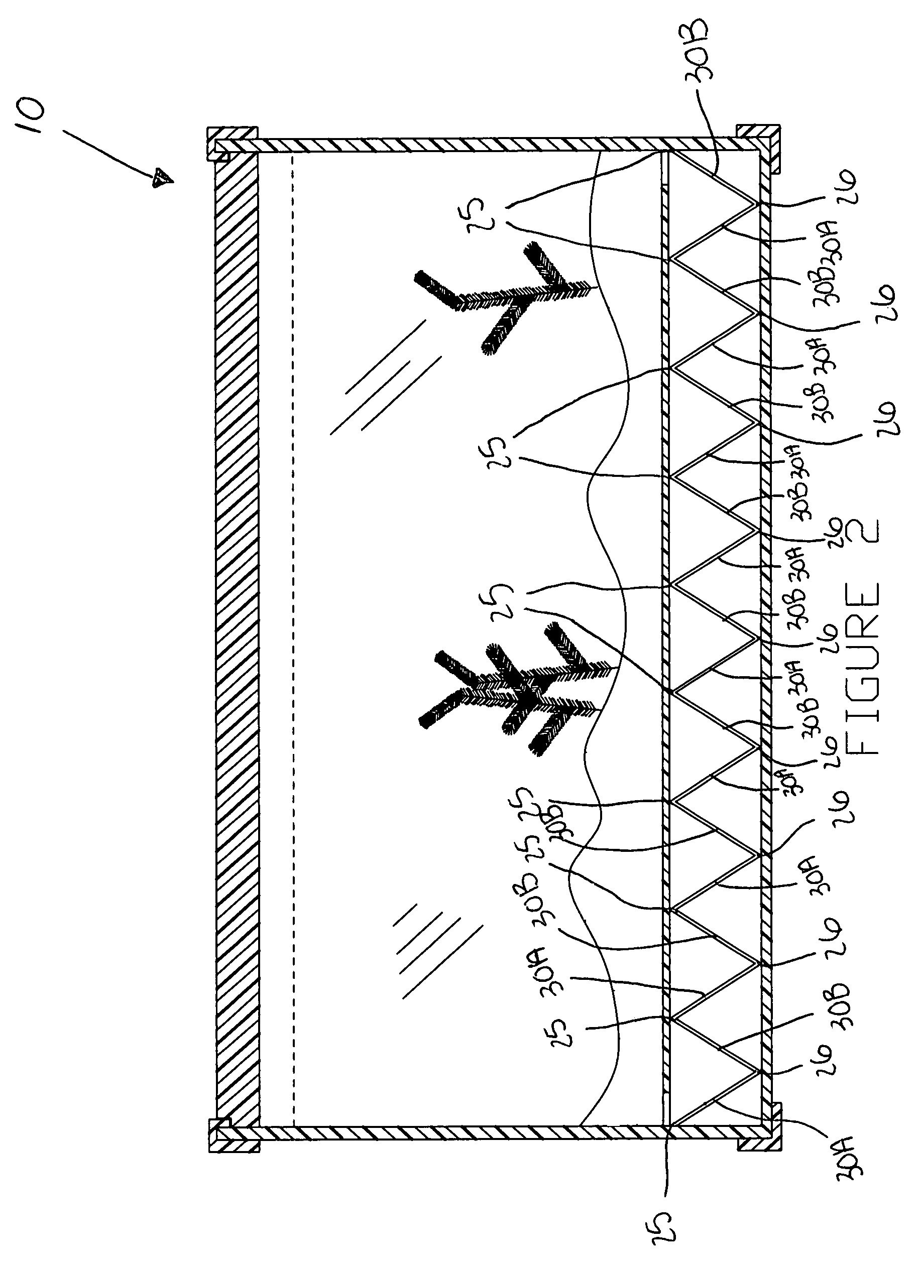 Self-cleaning aquarium and associated method