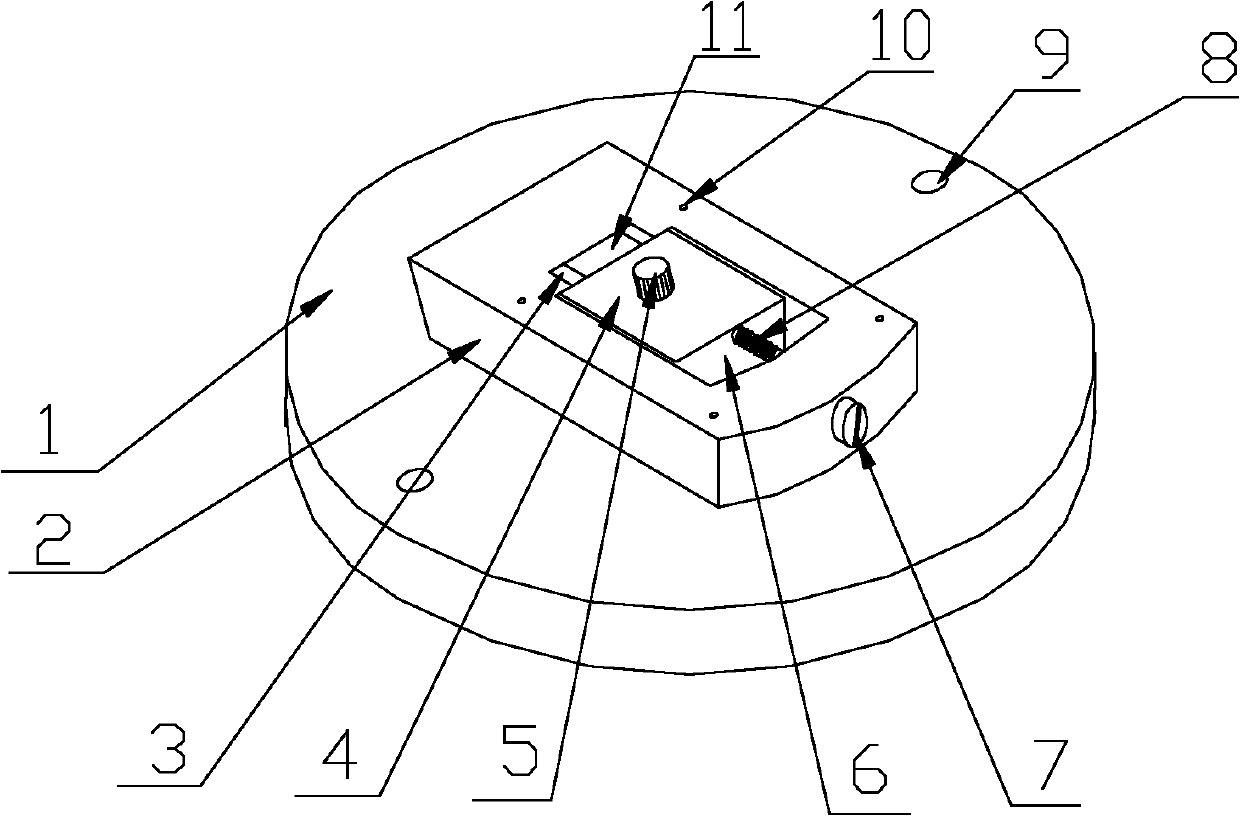 Positioning device for electrode welding of semiconductor laser