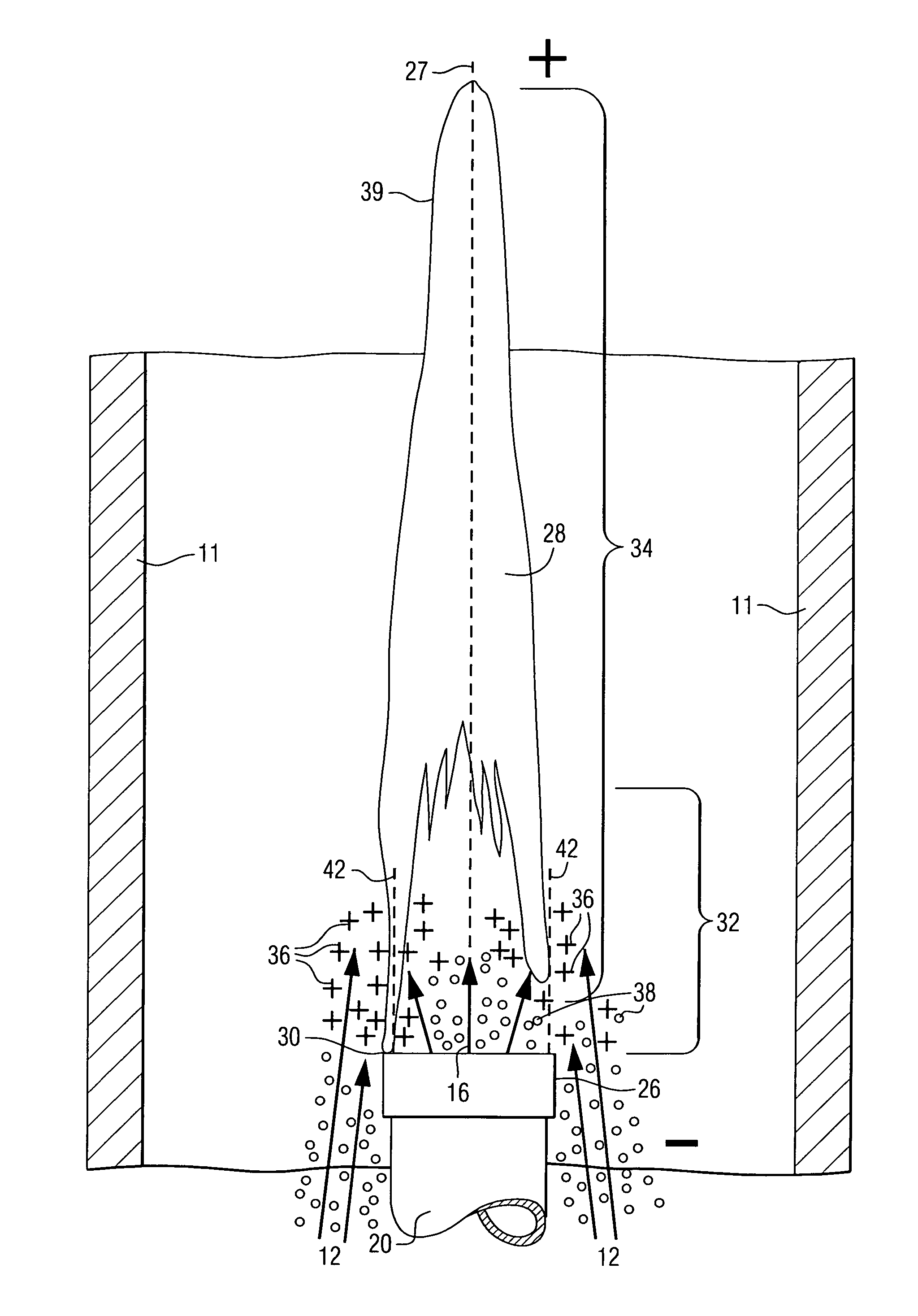 Electric flame control using corona discharge enhancement