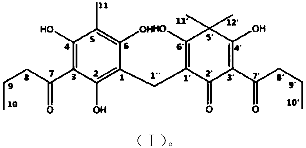 Dryopteris fragrans phloroglucinol compound flavaspidic acid BB and antibacterial application thereof