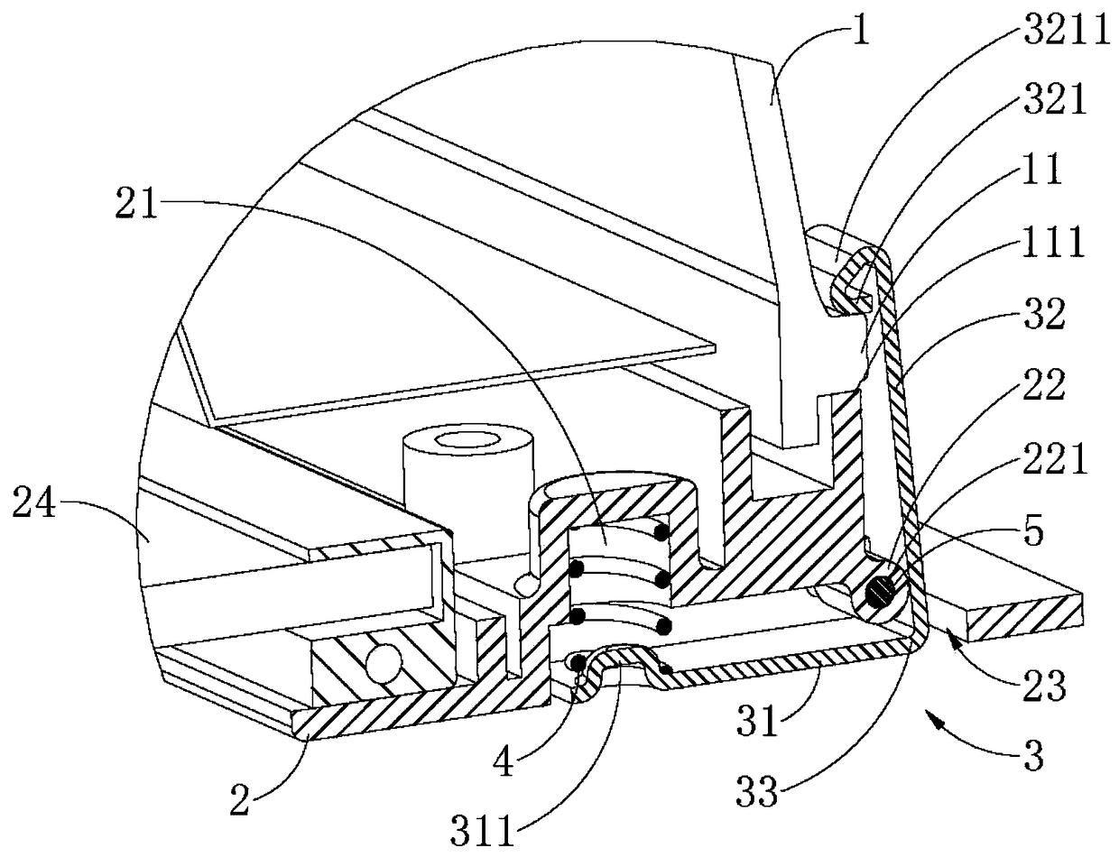 Embedded lamp and its cover opening structure