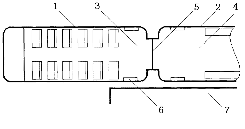 Subway train marshalling with length beyond platform