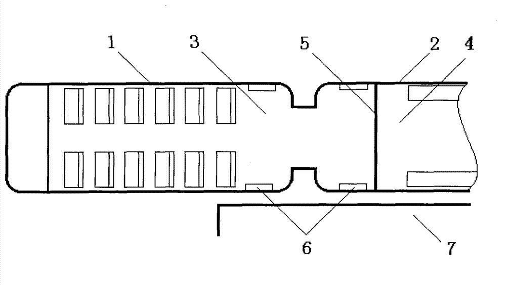 Subway train marshalling with length beyond platform