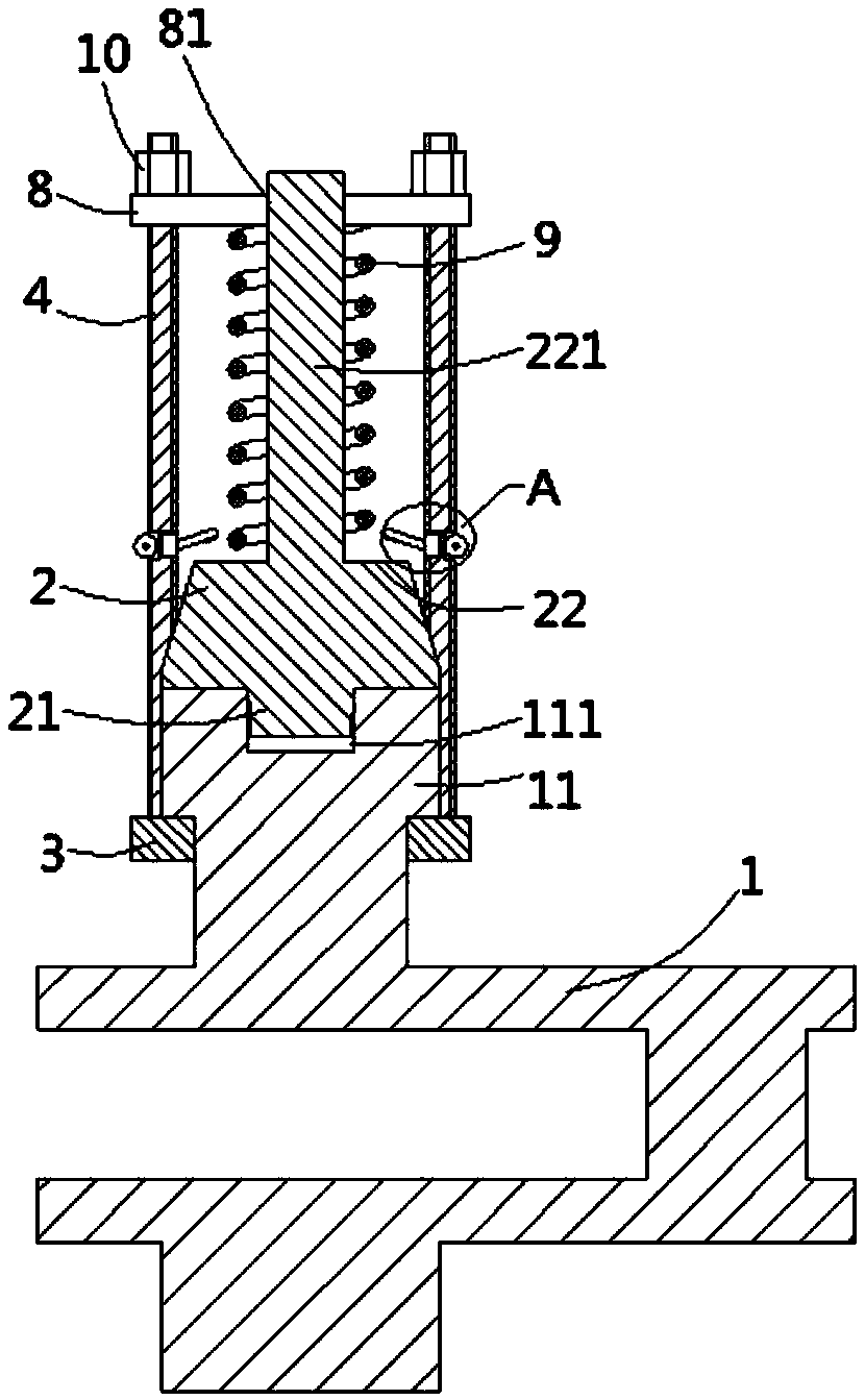 An oil seal press-in mechanism for automobile crankshaft