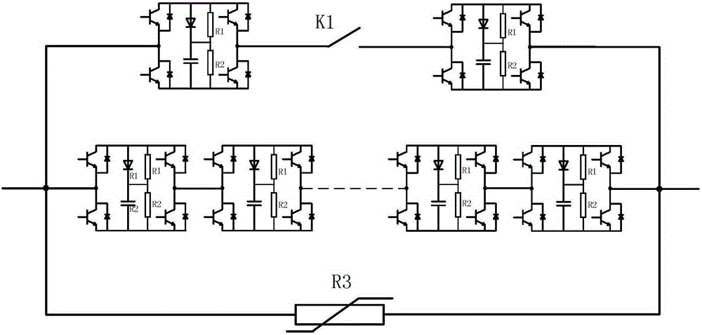 Bridge circuit, high voltage DC circuit breaker and control method thereof