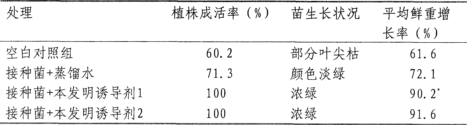 Revulsant composition for promoting formation of mycorrhizas homobium of orchid and preparation method thereof