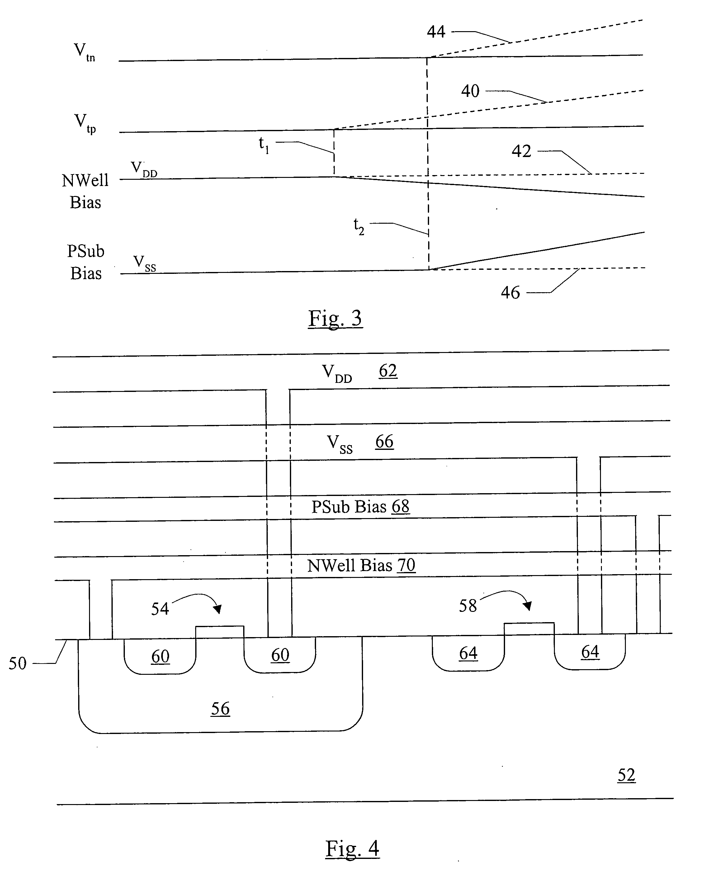 Wearout compensation mechanism using back bias technique