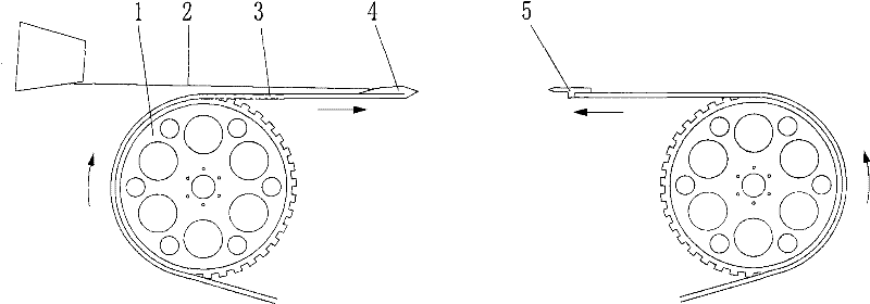 Woof-intersecting device for weaving machine