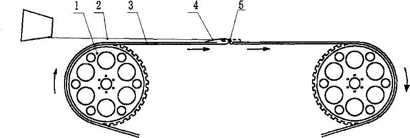 Woof-intersecting device for weaving machine