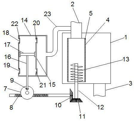 Drainage device in building