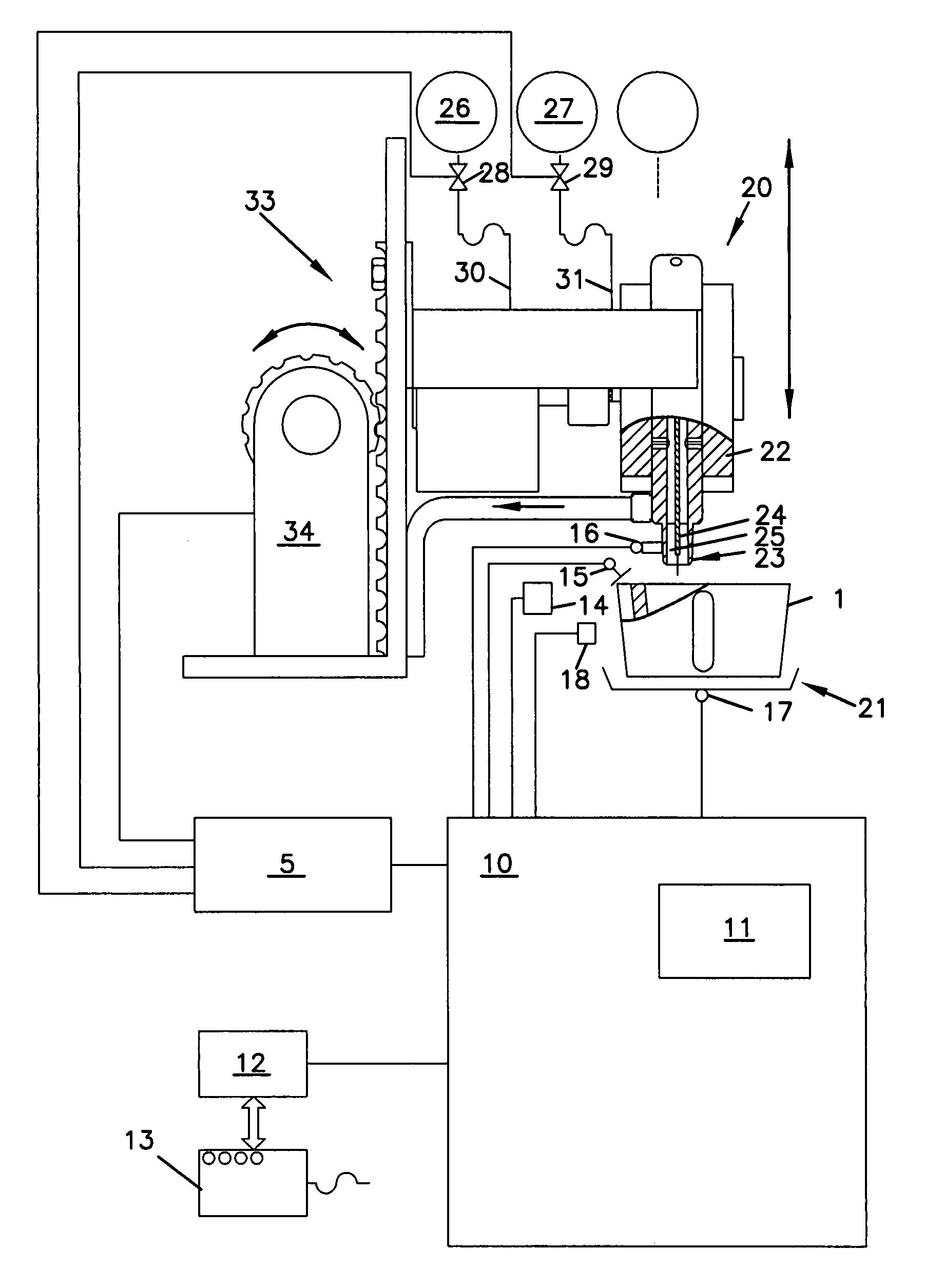 Dispensing device for drinks