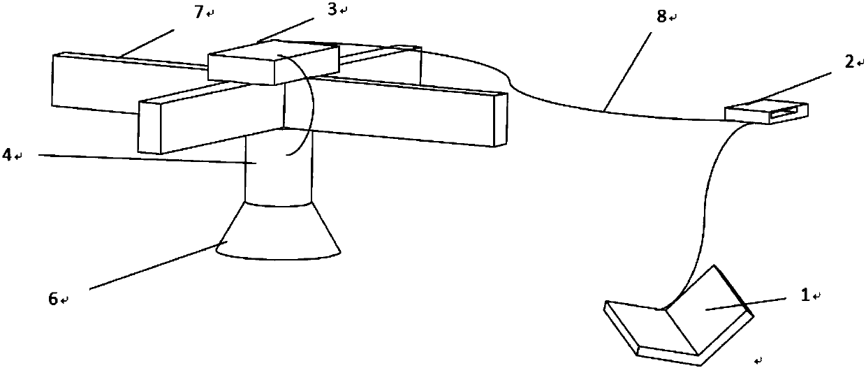 Device and method for detecting overlapping leaf area index of tea tree based on spectral reflection