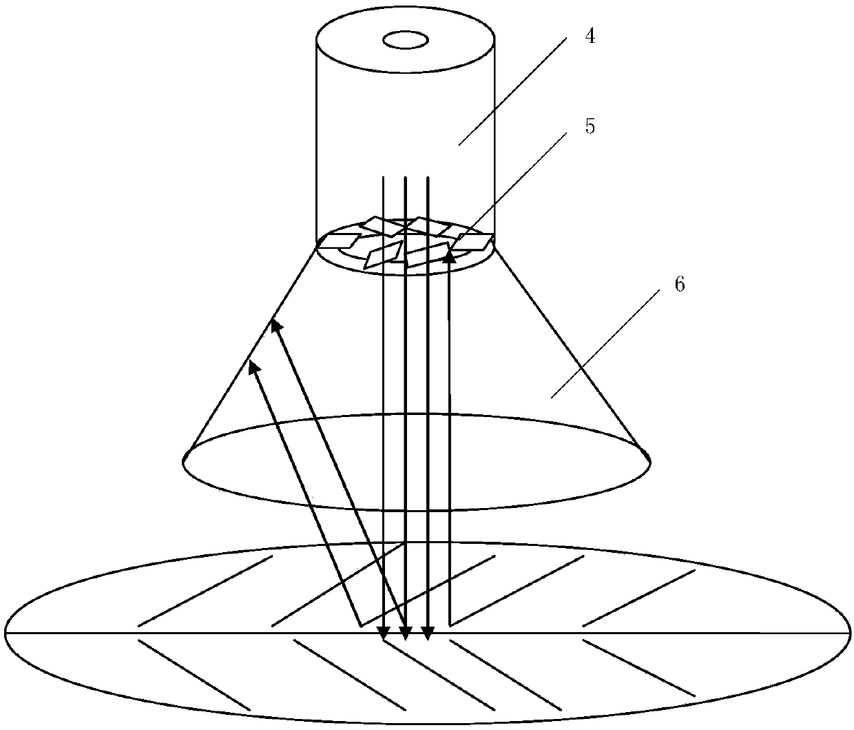 Device and method for detecting overlapping leaf area index of tea tree based on spectral reflection