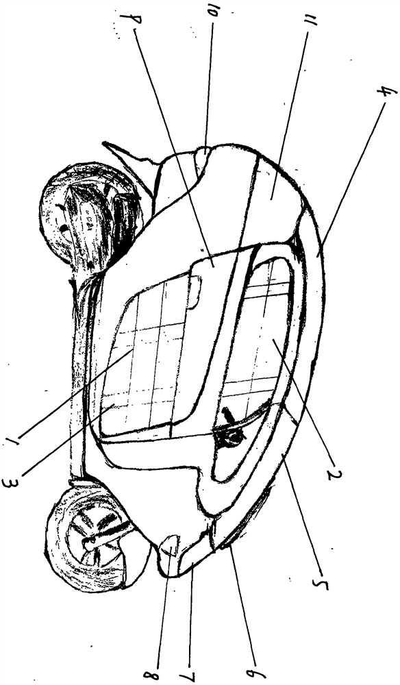 Closed doors of two-wheeled motorcycles and electric vehicles