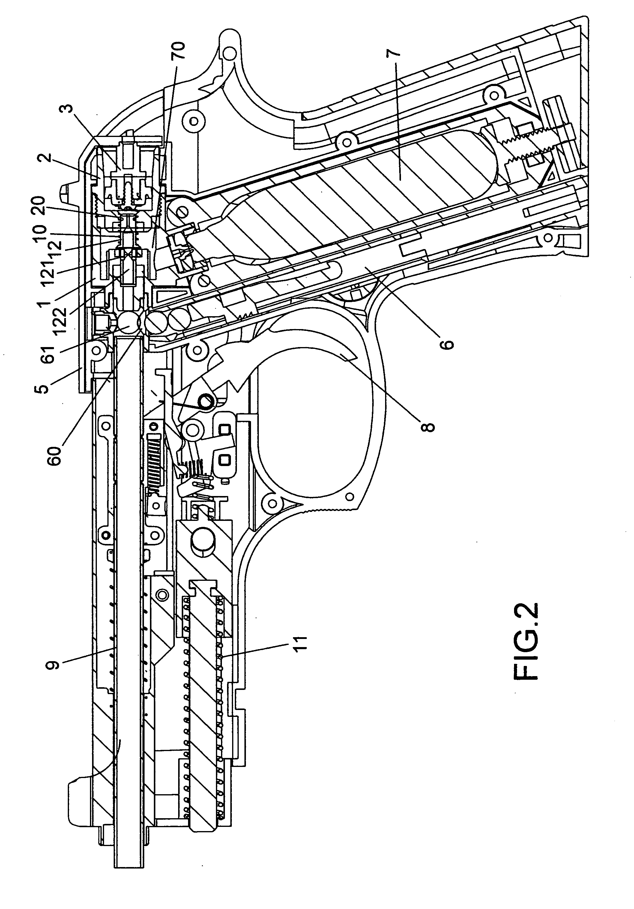 Continuous firing type trigger structure for toy gun