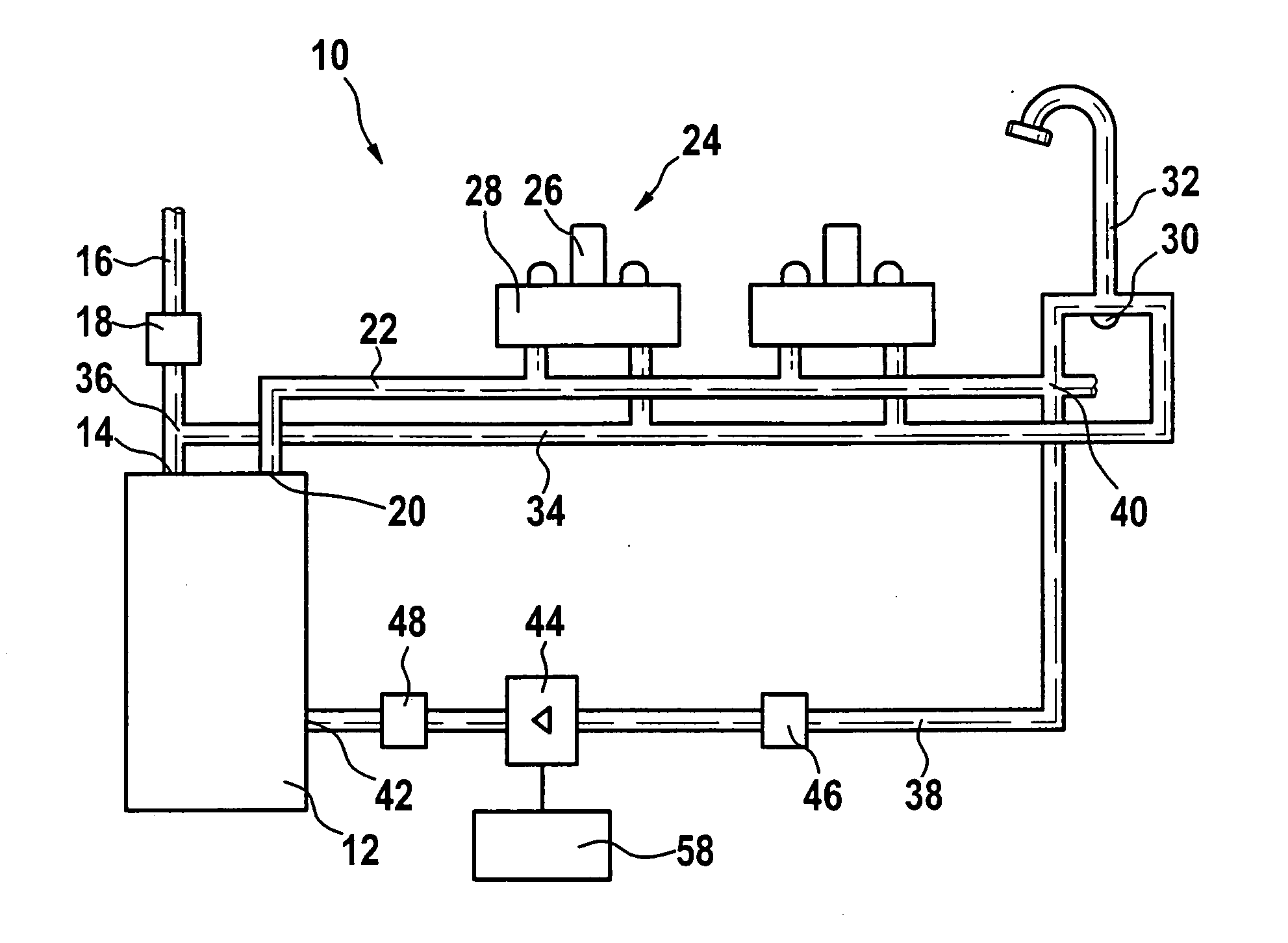 System and method for making hot water available in a domestic water installation and domestic water installation