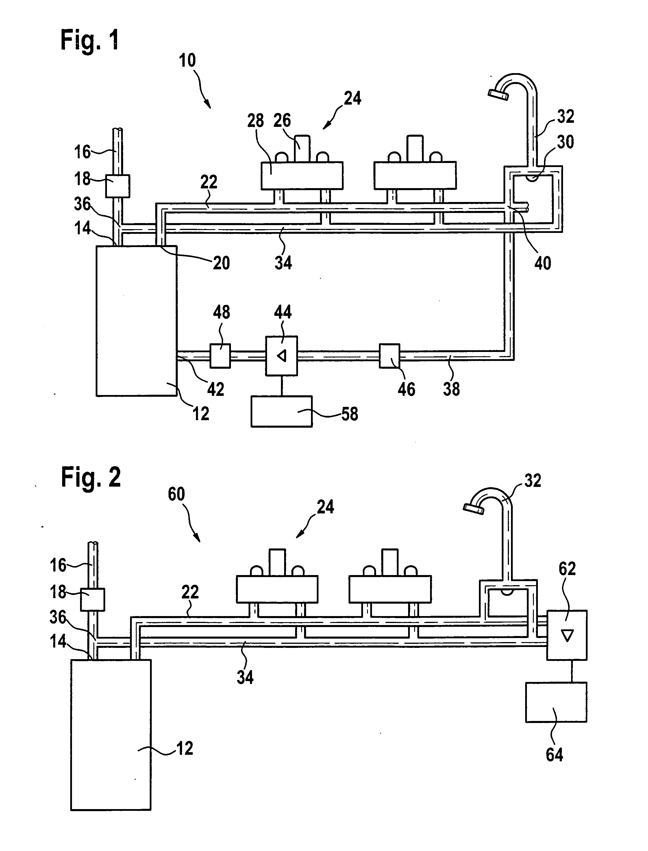 System and method for making hot water available in a domestic water installation and domestic water installation