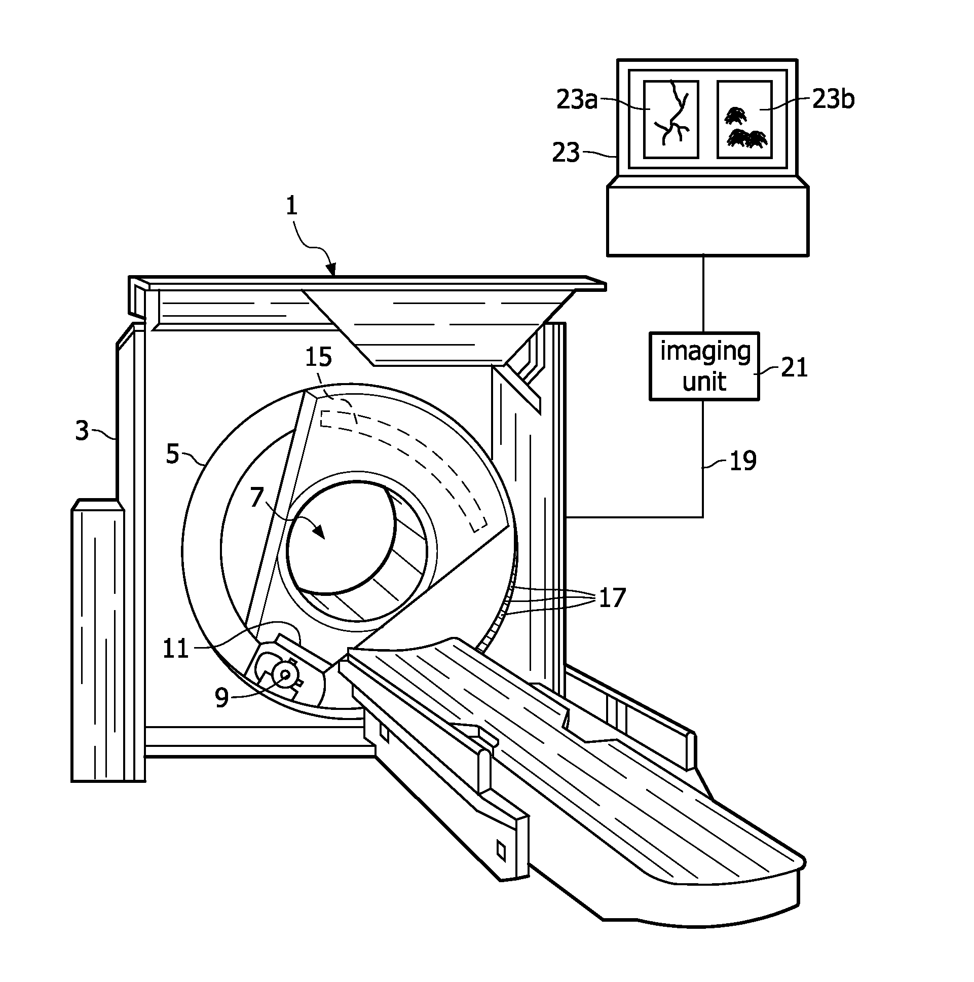 Medical X-ray examination apparatus for performing K-edge imaging