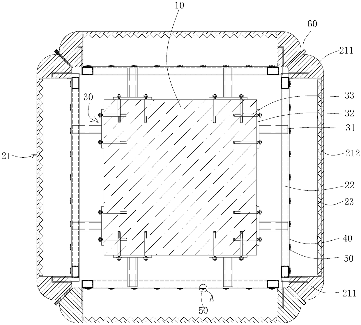 Hollow light-transmitting integral stone decoration vertical column and construction method thereof