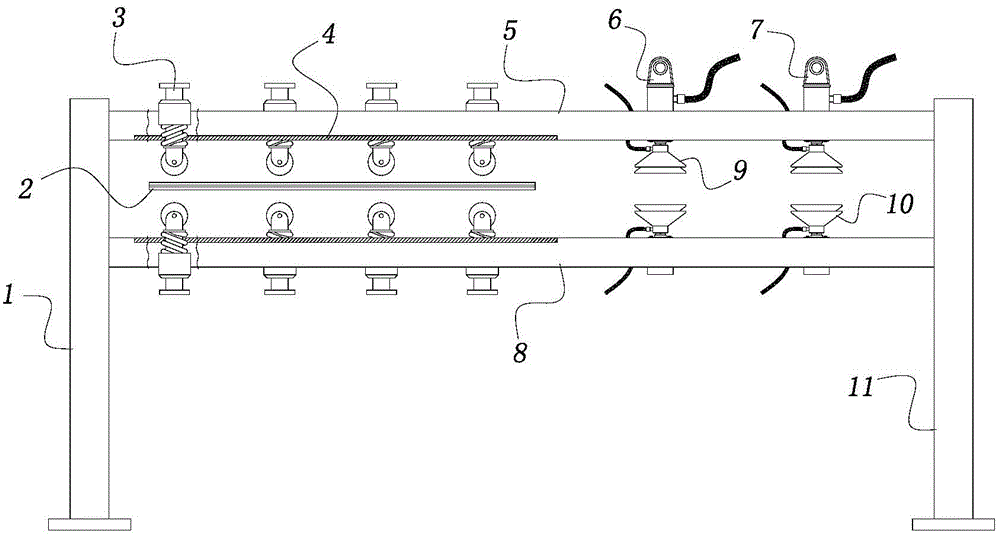 Device for recycling laminated glass waste material