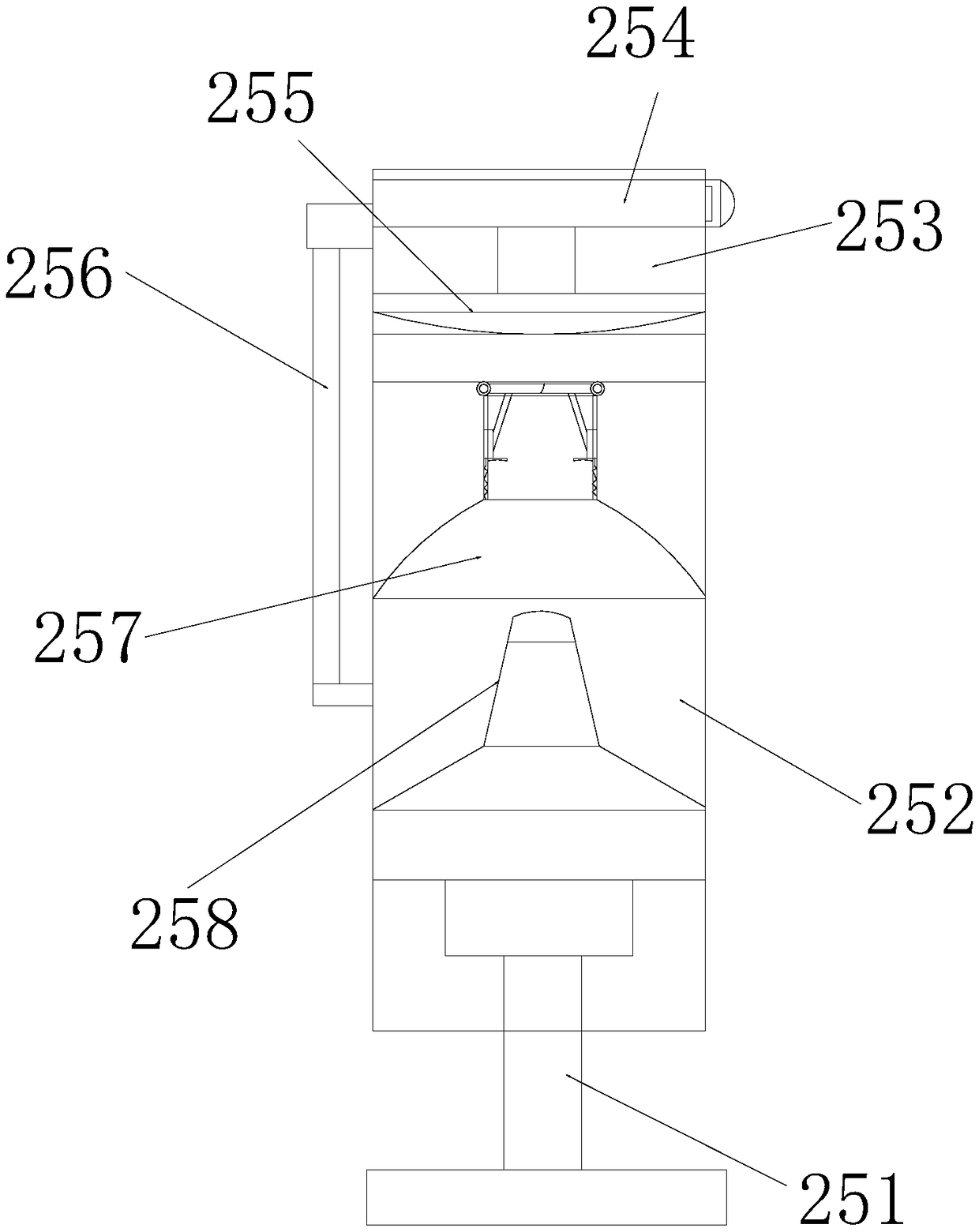 Ink box protection device preventing ink shaking during transportation through fluid pressure stretching